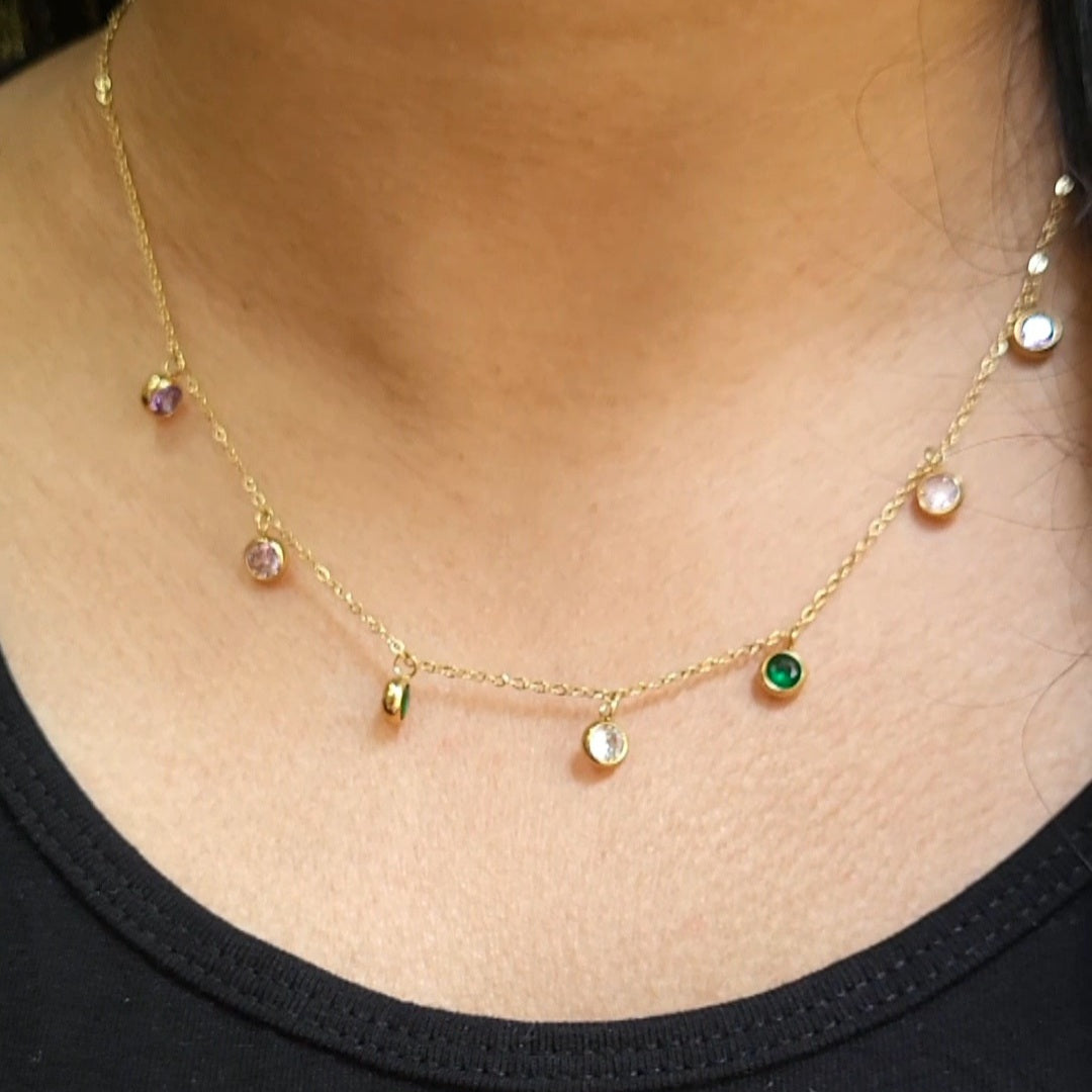 Color drops necklace (xuping)