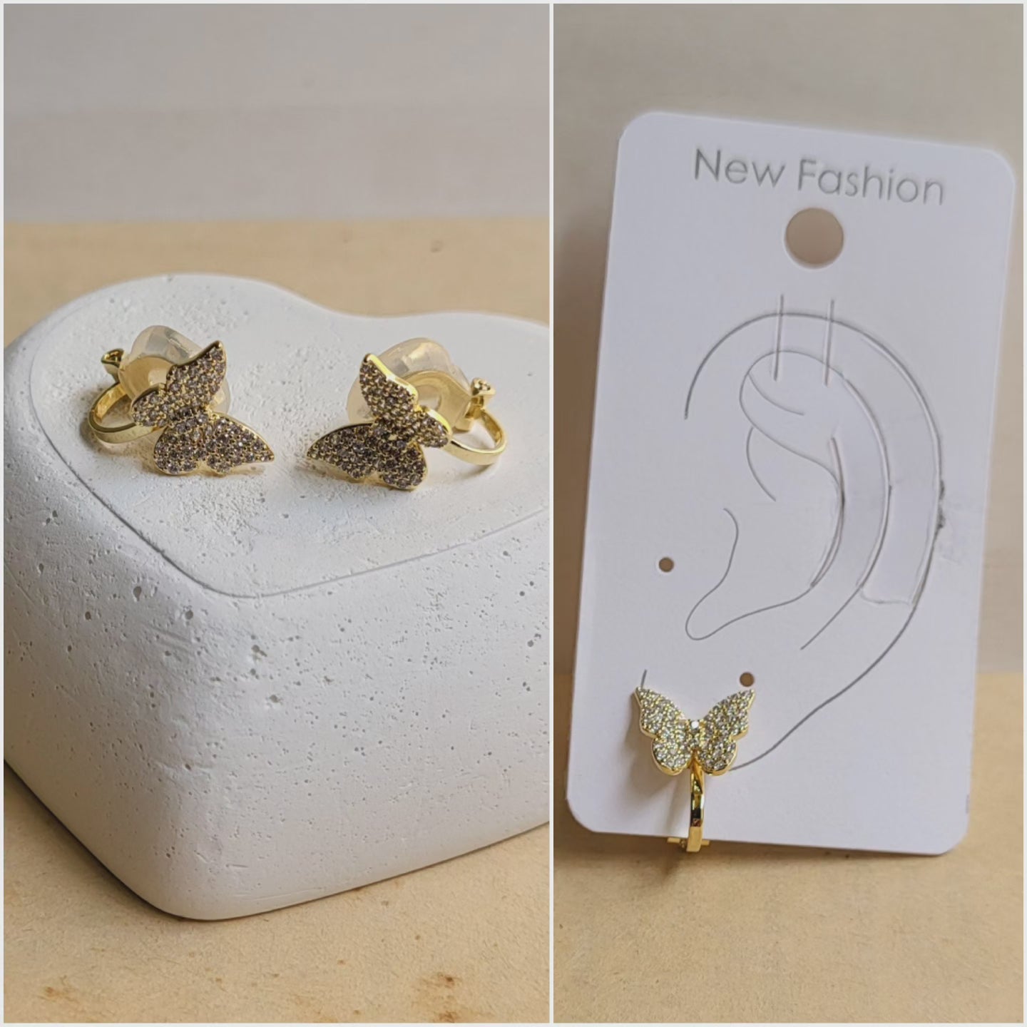 Butterfly earclips
