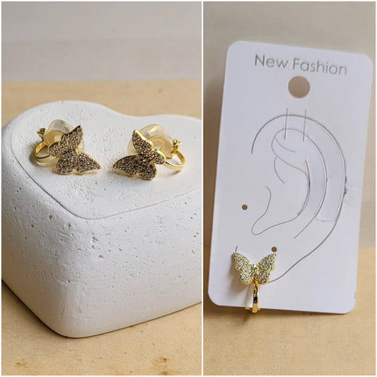 Butterfly earclips