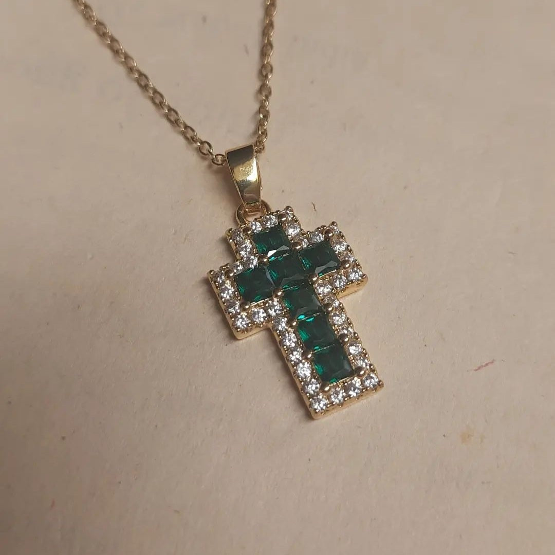 EMERALD CROSS Neckchain