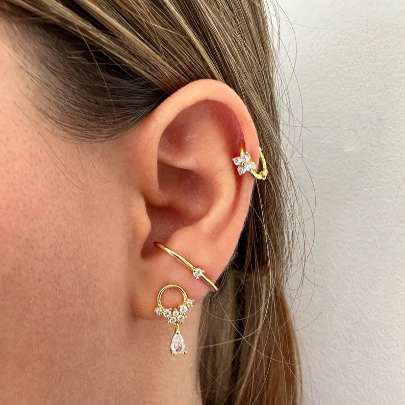 Fleur mini hoops