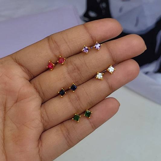 Square mini studs