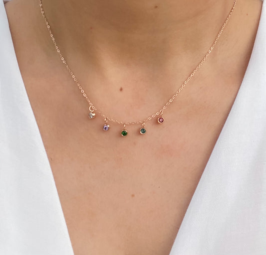 Color droplets necklace