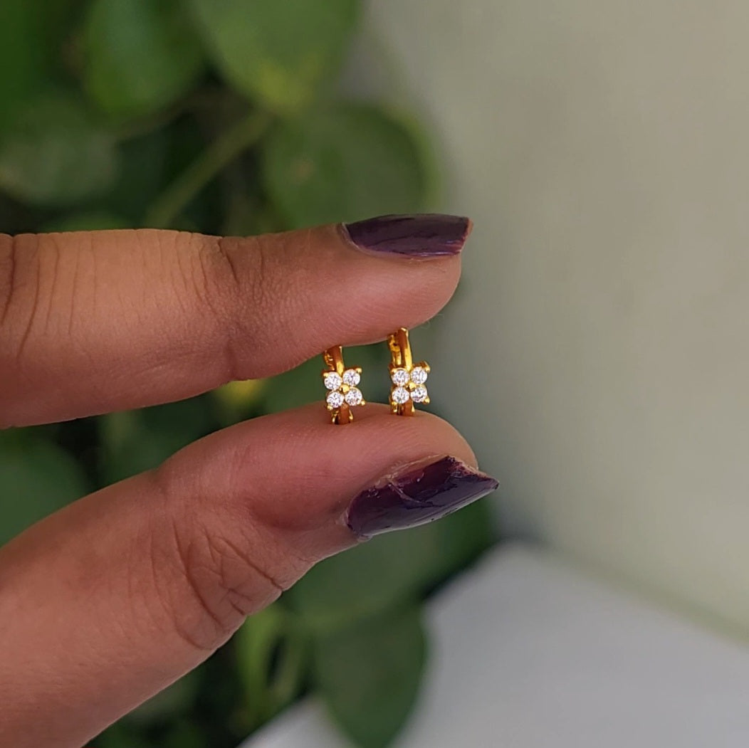 Fleur mini hoops