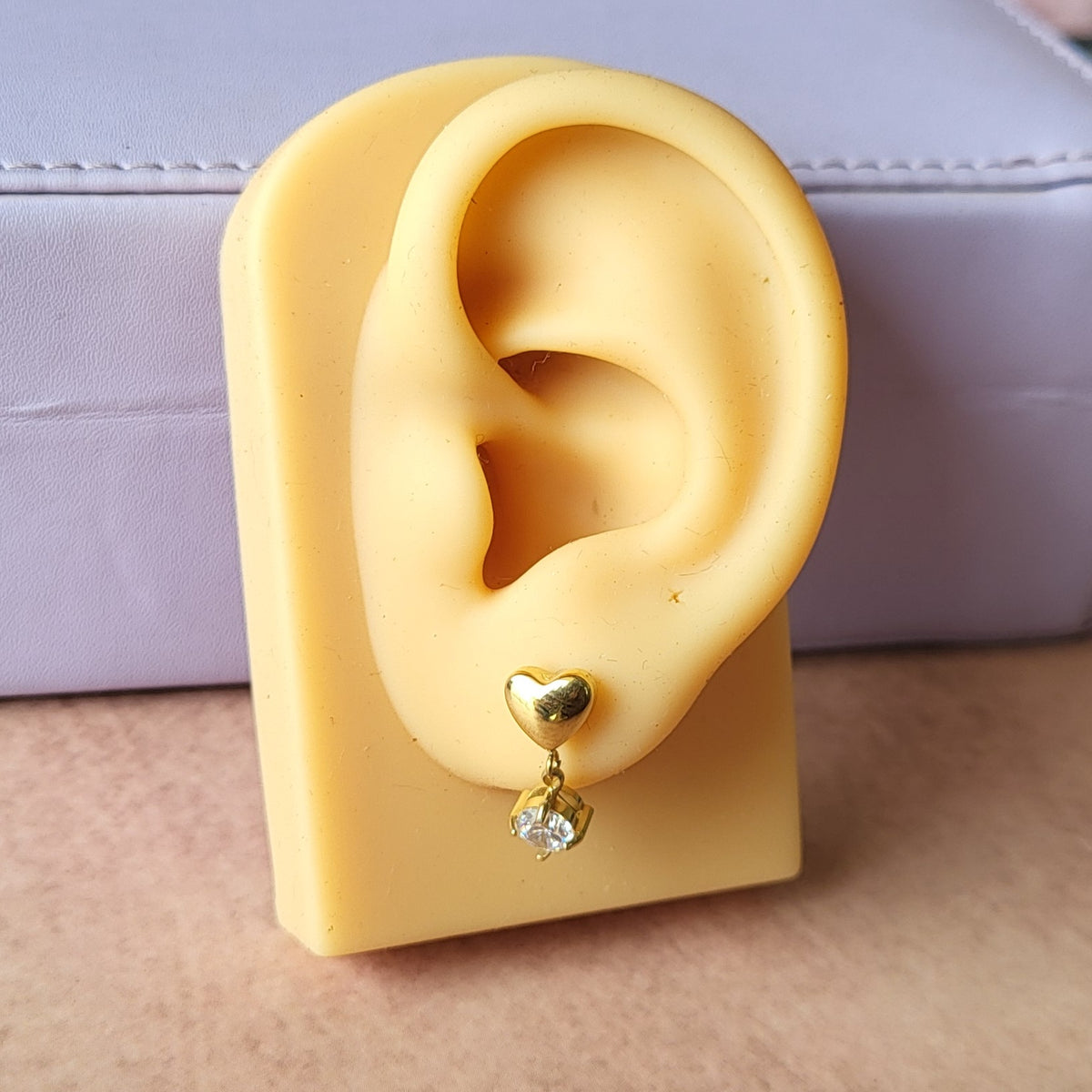 Heart drop studs