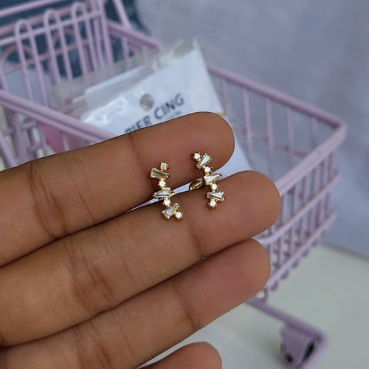 Zoe flat screwback studs