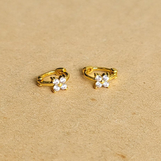 Fleur mini hoops