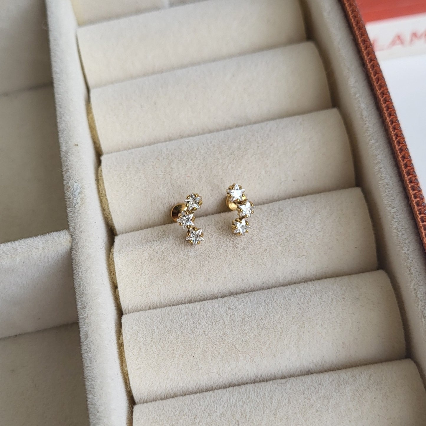 Glitter flat screwback studs