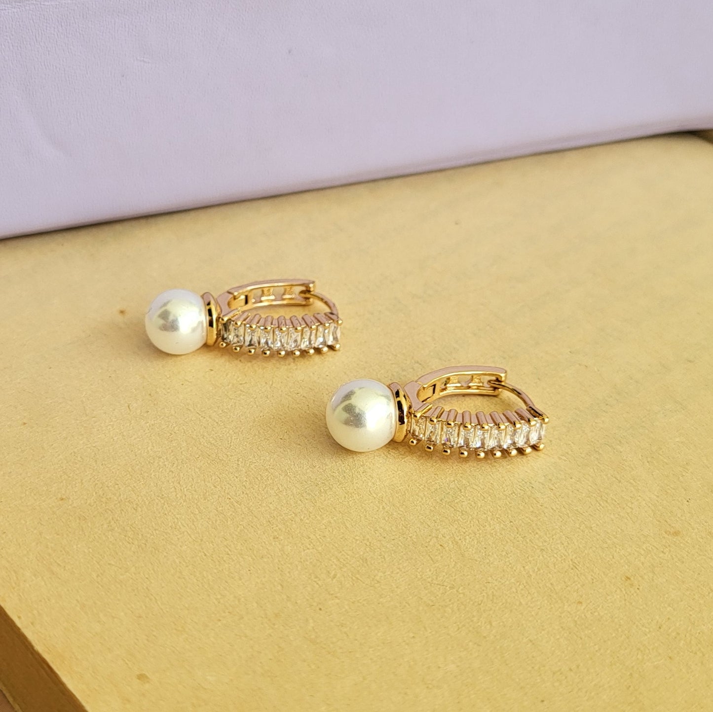 Pearl drop hoops