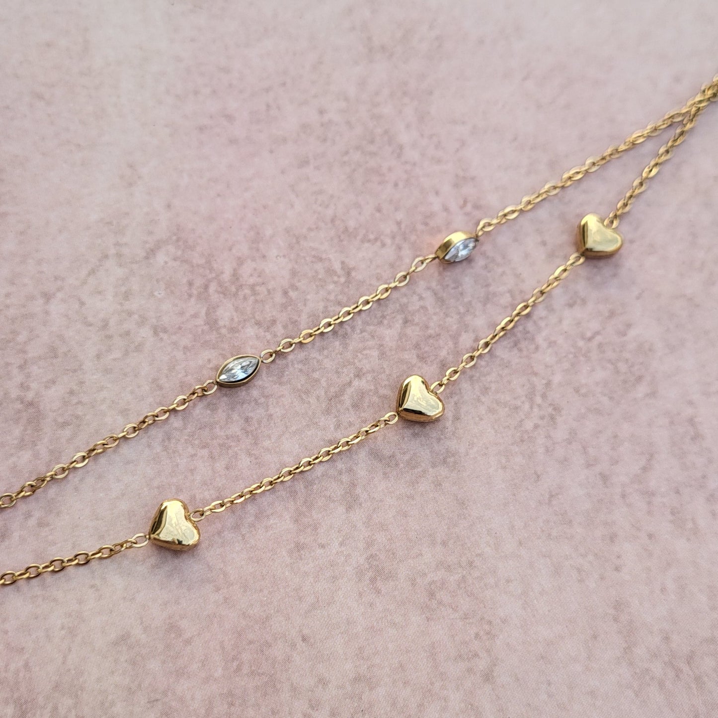 Valentine layered bracelet
