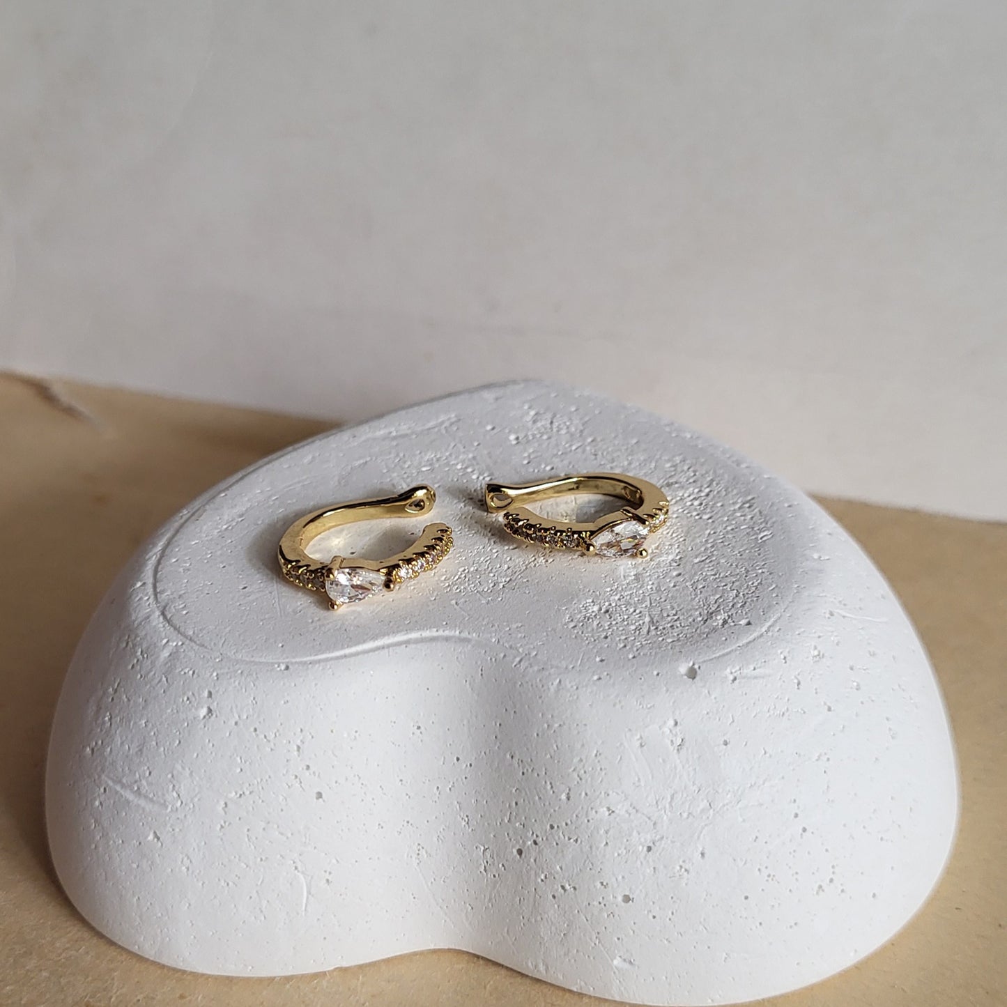 Droplet earclips(Pair)