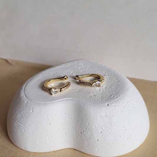 Droplet earclips(Pair)