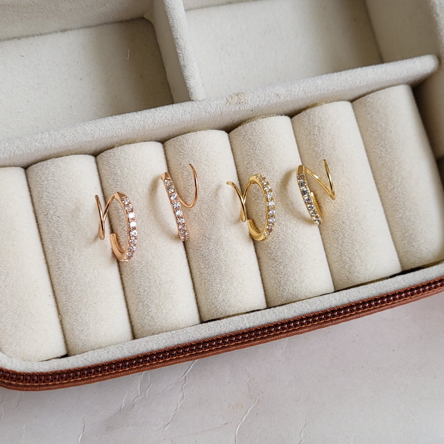 Spiral earrings (brass)