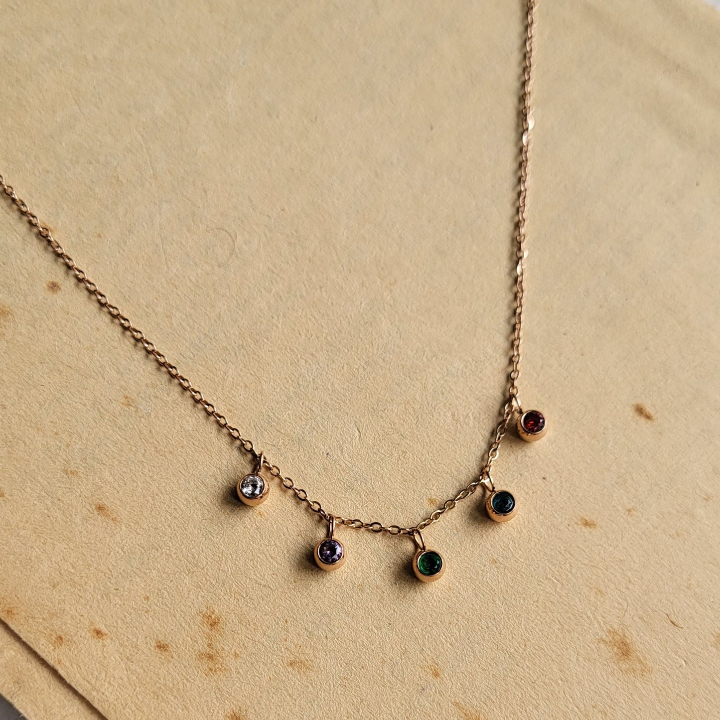 Color droplets necklace