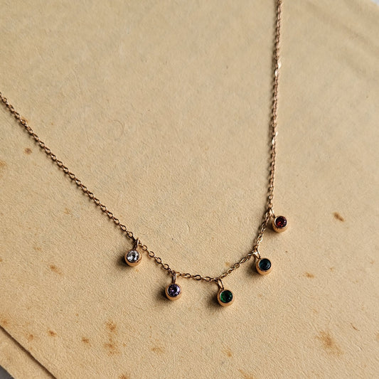 Color droplets necklace