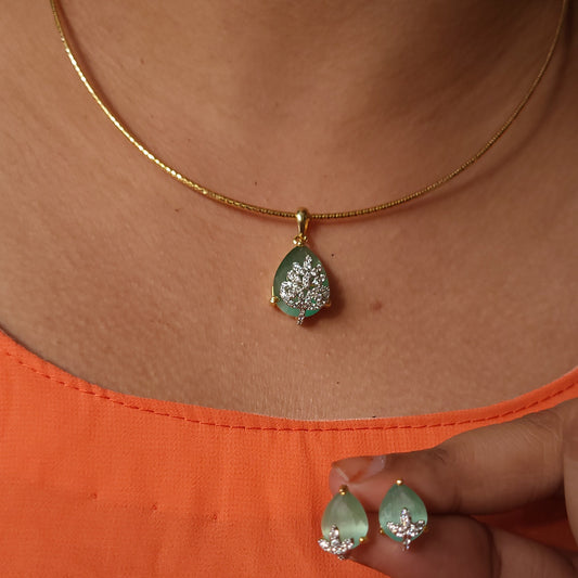Latha kante set (Sea green)