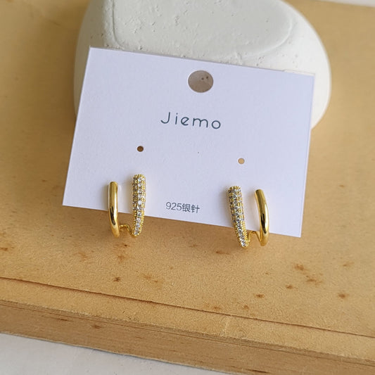 Illusion hoops studs