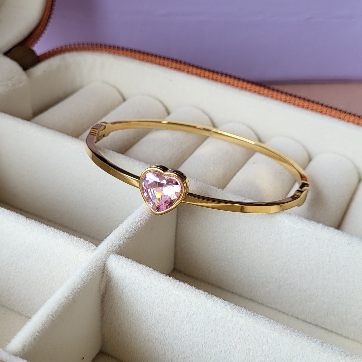 Pink heart kada