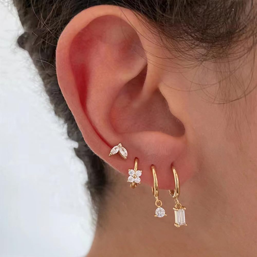 Fleur mini hoops