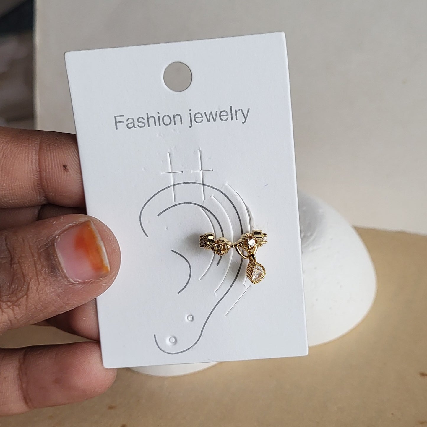 Clover drop earclips (Pair)