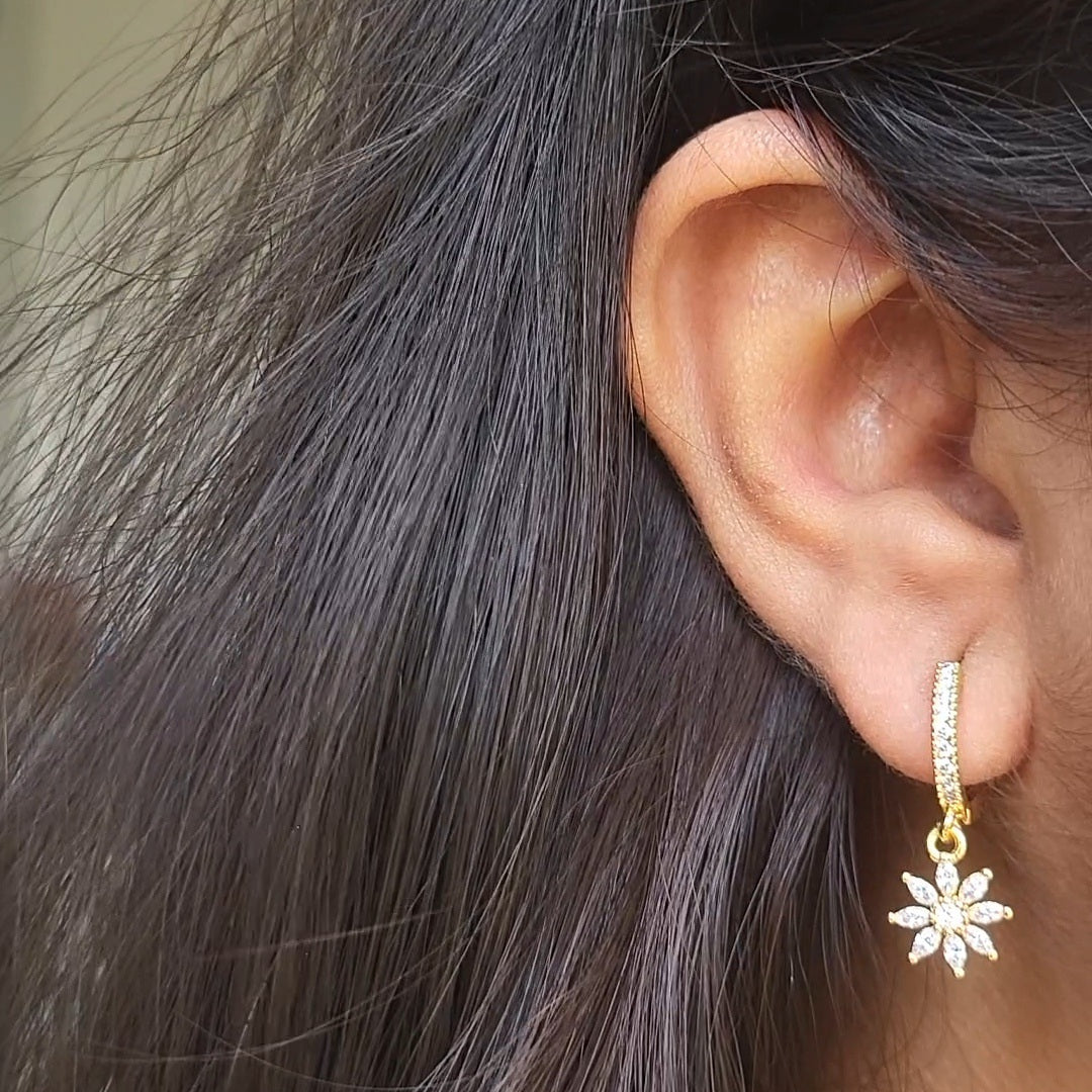 Lilly drop hoops