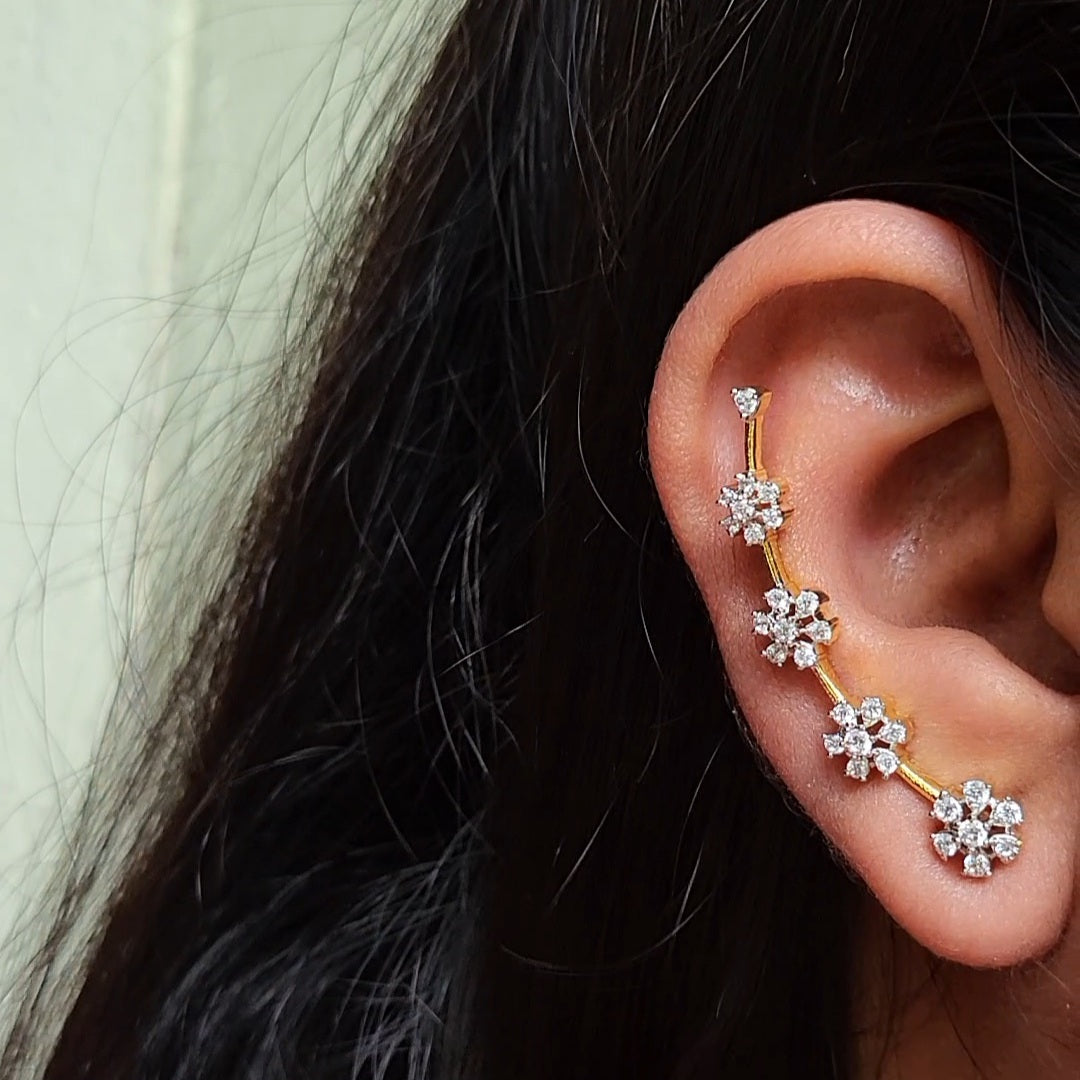 Floral earcuff