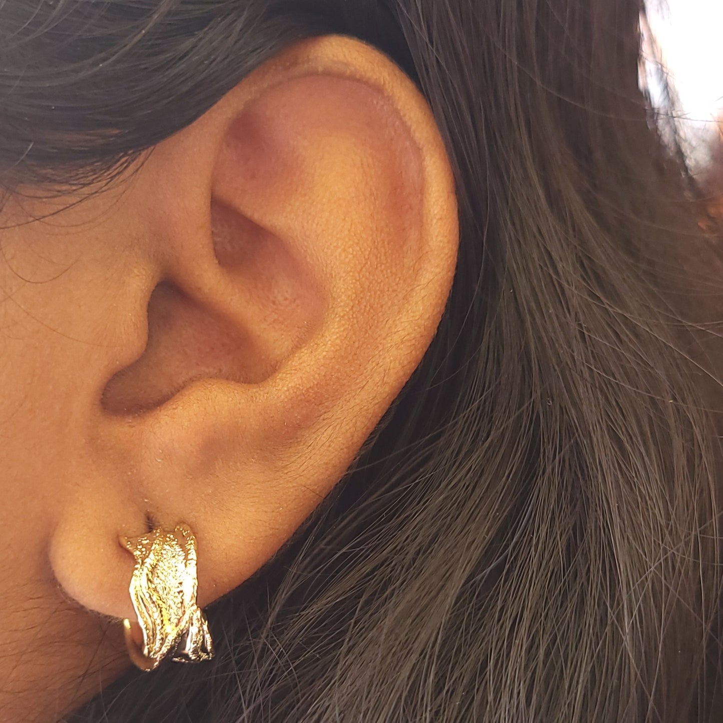 Goldie hoop studs