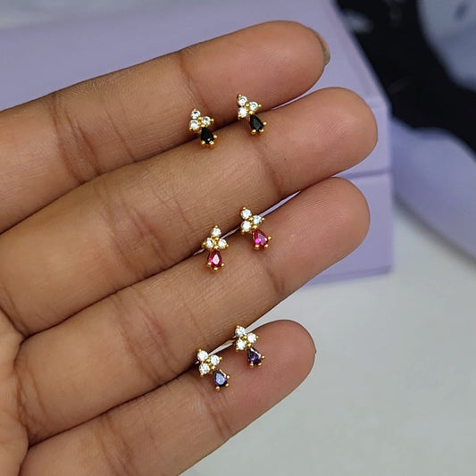 Lila mini studs