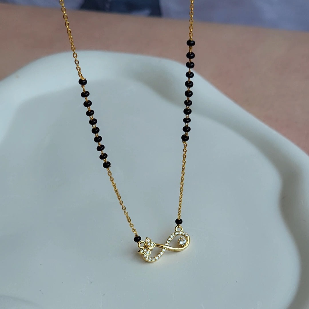 Infinity butterfly mangalsutra