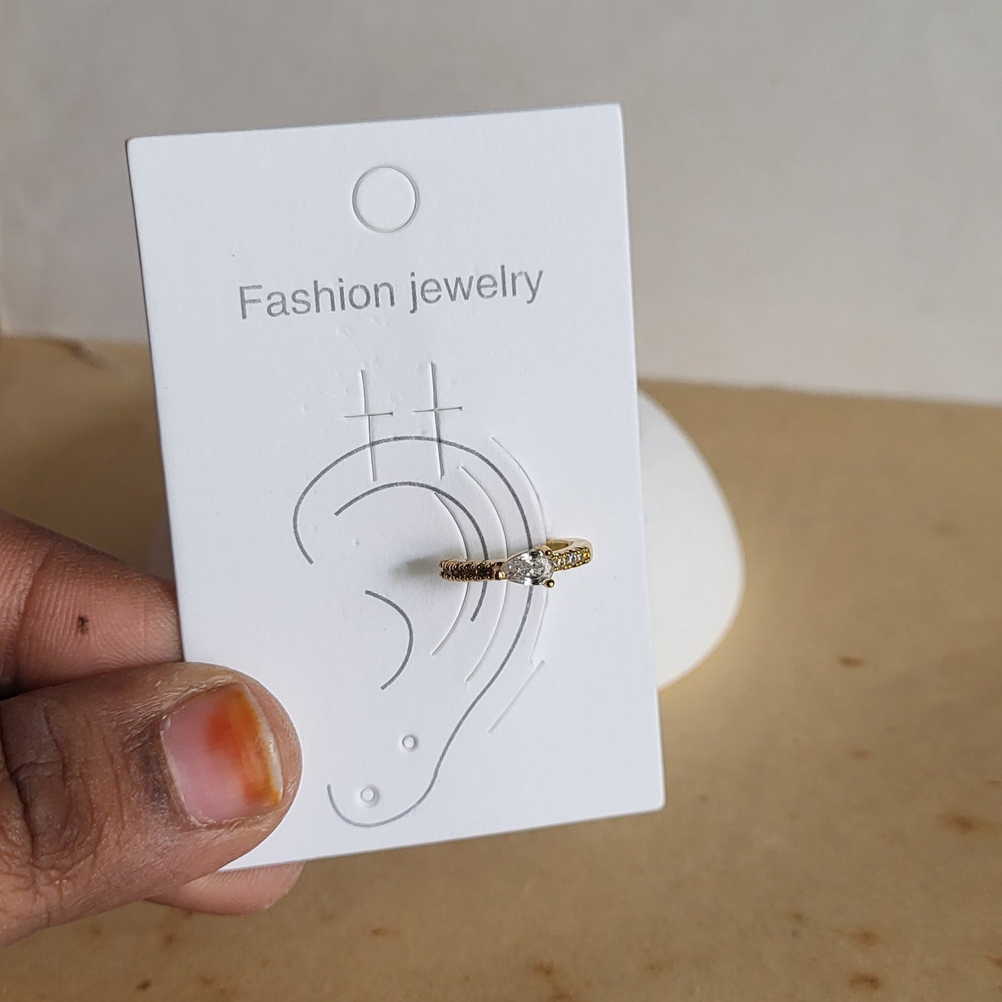 Droplet earclips(Pair)
