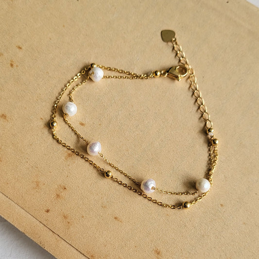 Pearl layered bracelet