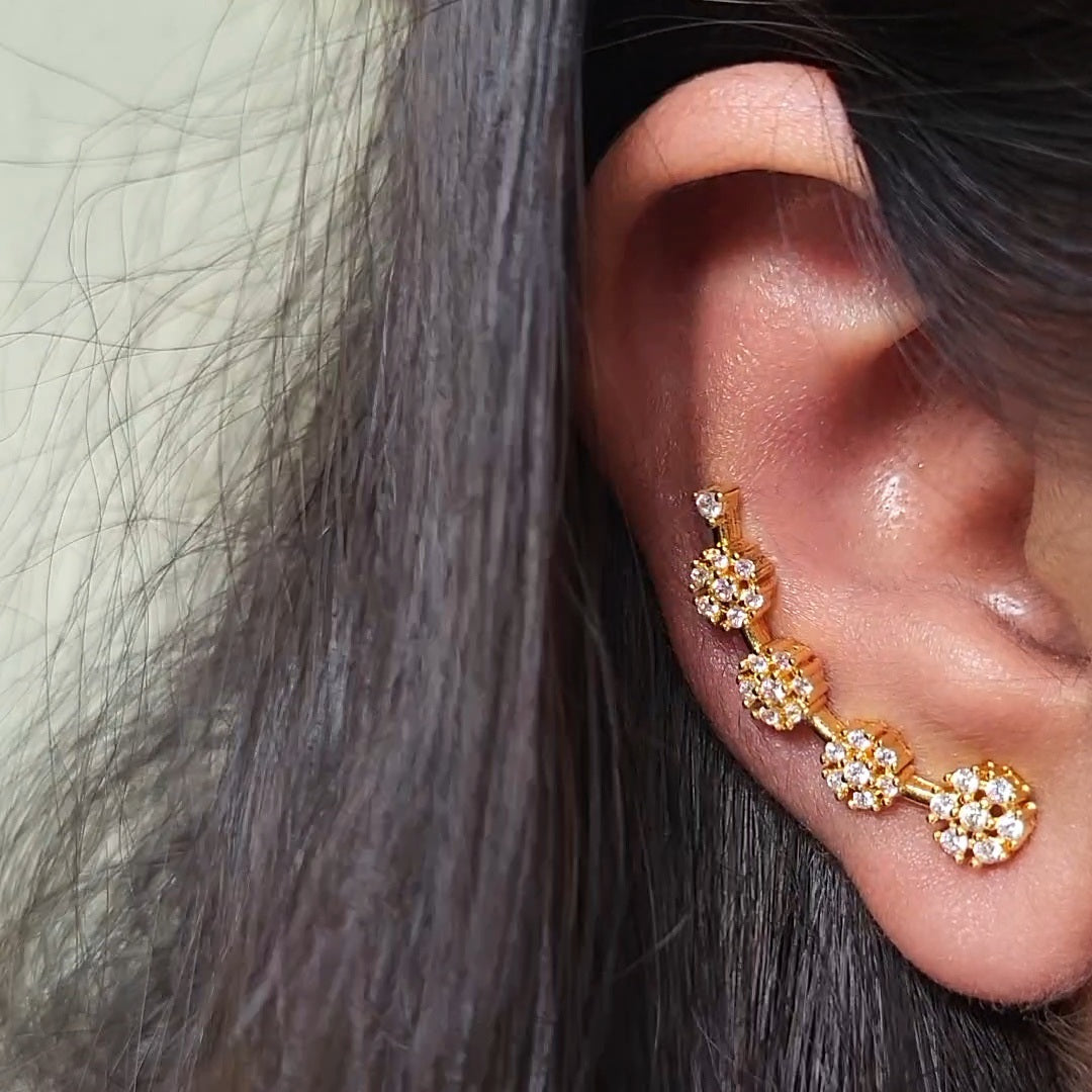 Floral earcuff
