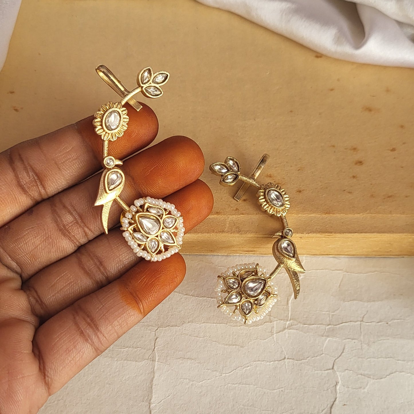 Lotus earcuff (pair)