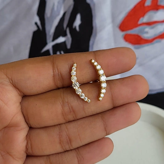 Luna flat screwback studs