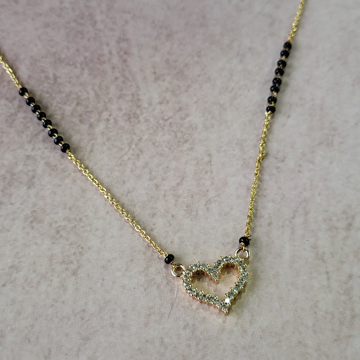 Hollow heart mangalsutra