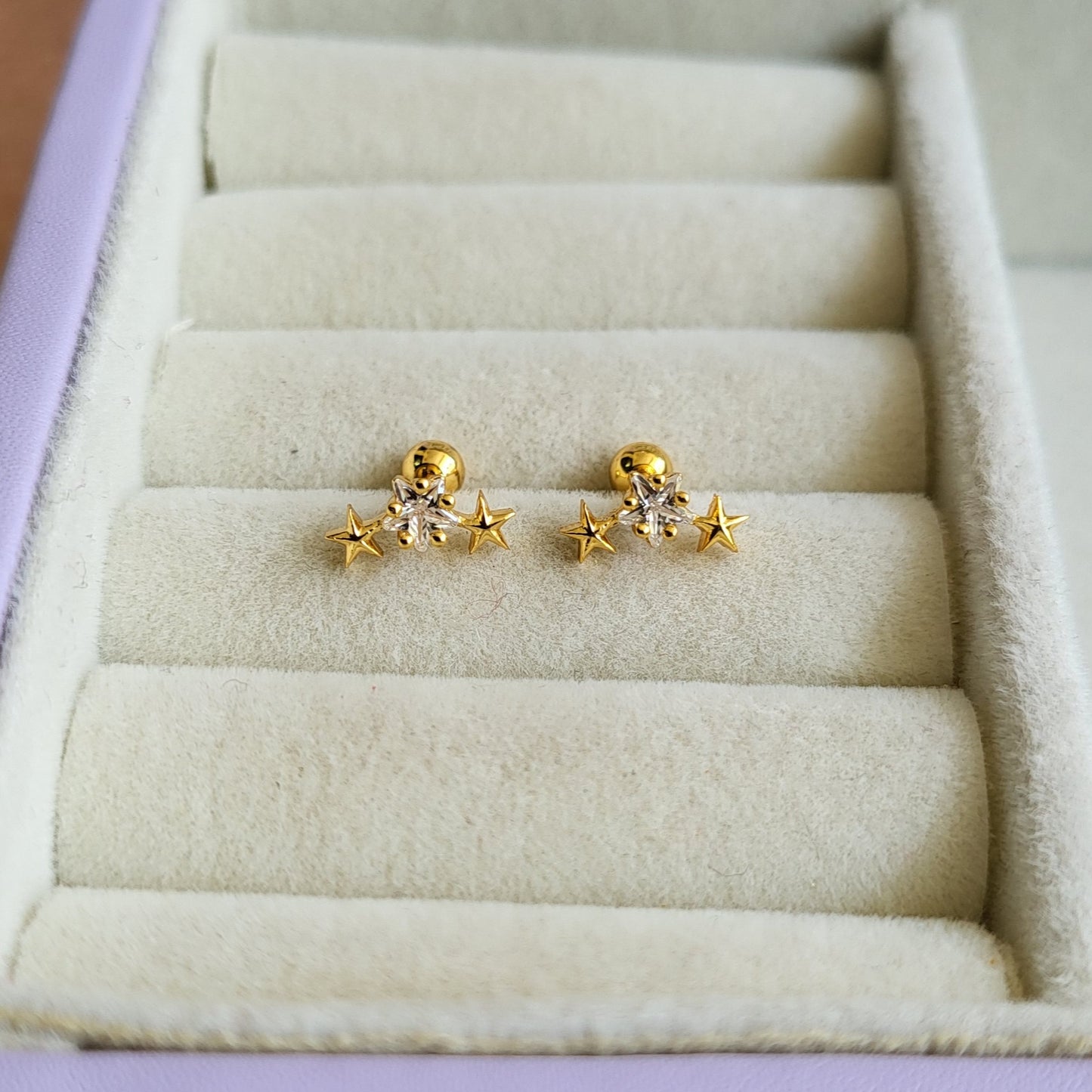 Glitter mini studs (ball screwback)