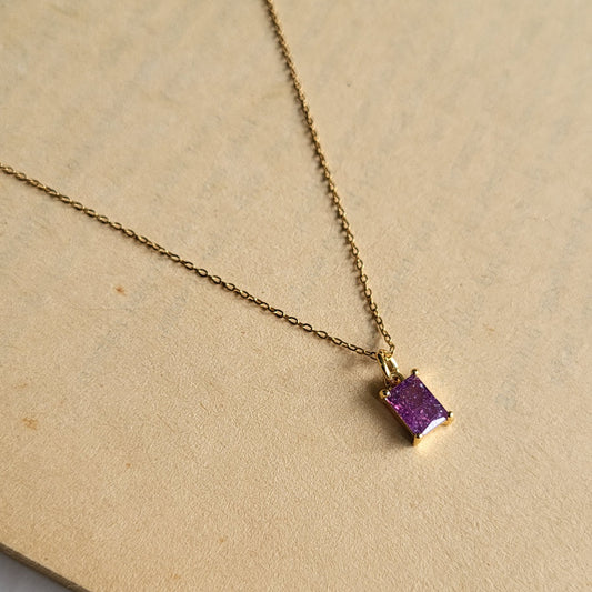 Purple galaxy pendent chain