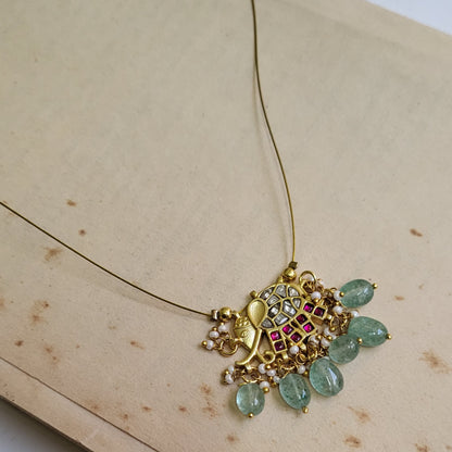 Ganesha invisible jadau necklace