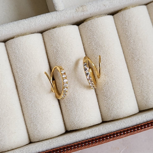 Spiral earrings (brass)