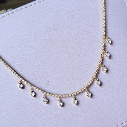 Crystal drops necklace
