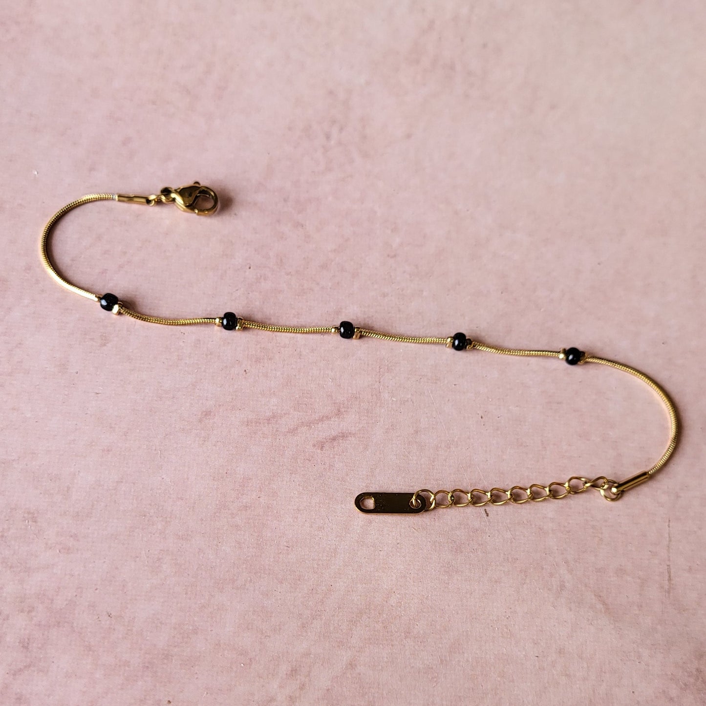 Black beaded bracelet