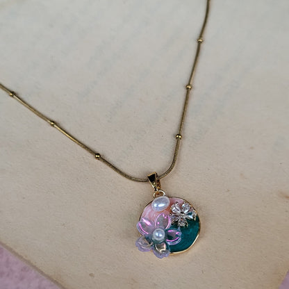 Lavender pendant chain