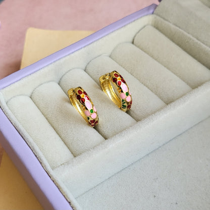 Vintage enamel hoops