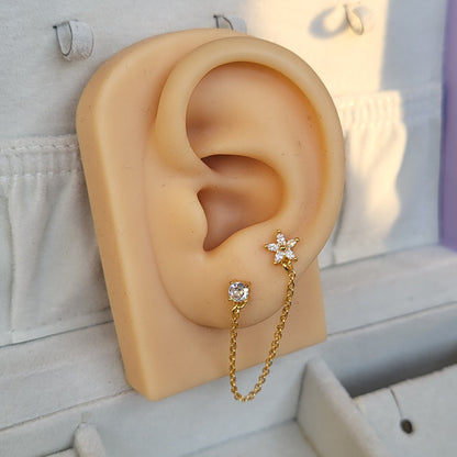 Flower link tassels (ball screwback)