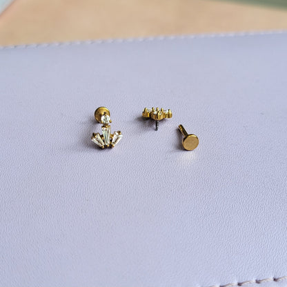 Diya mini studs (flat screwback)