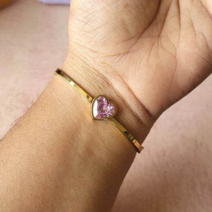 Pink heart kada