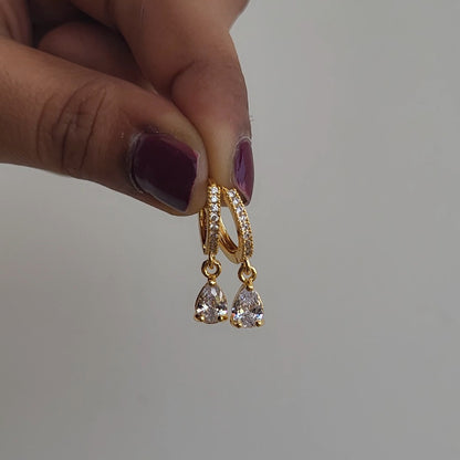 Meera drop hoops