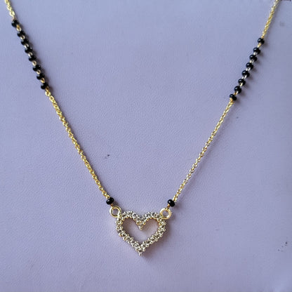 Hollow heart mangalsutra