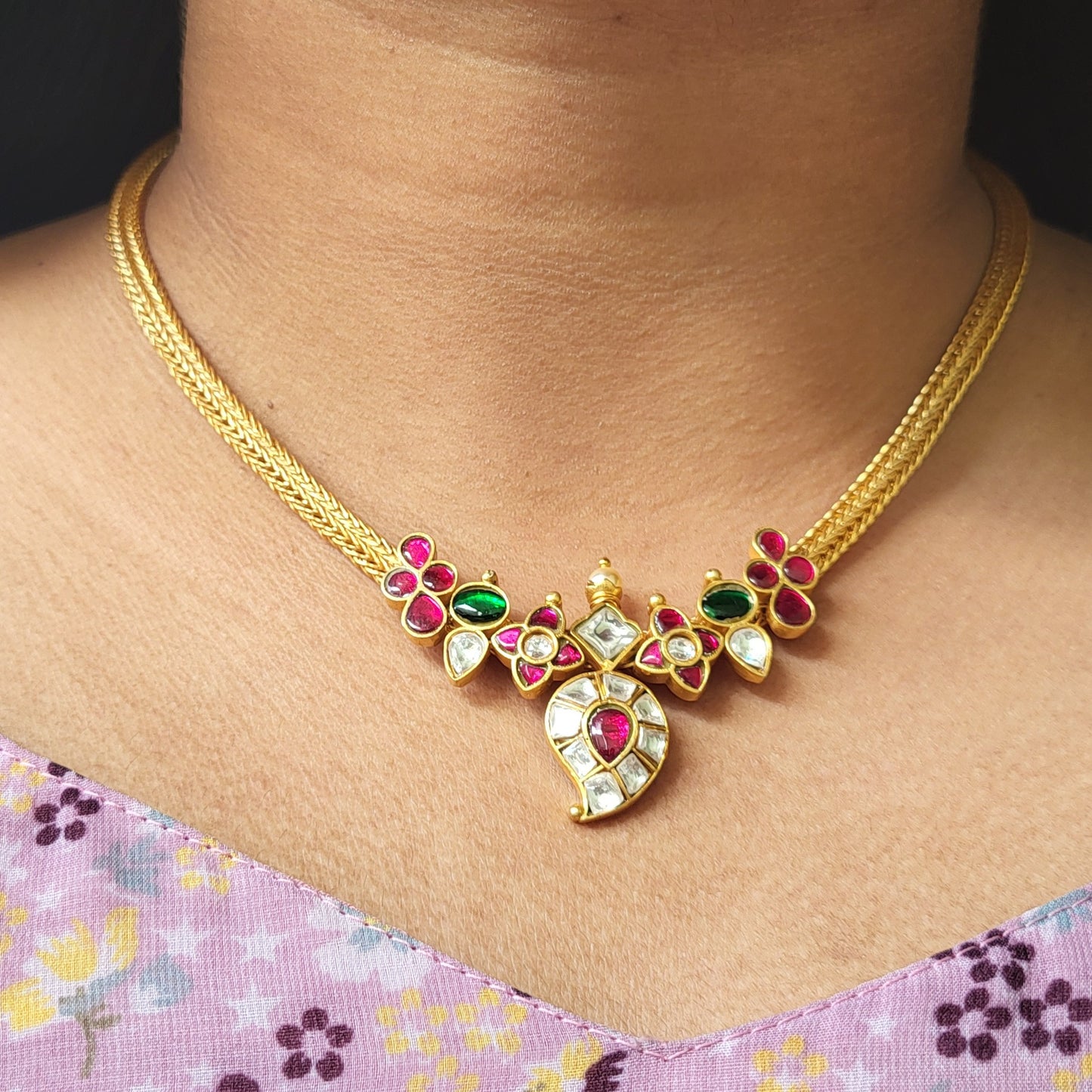 Mango kante necklace