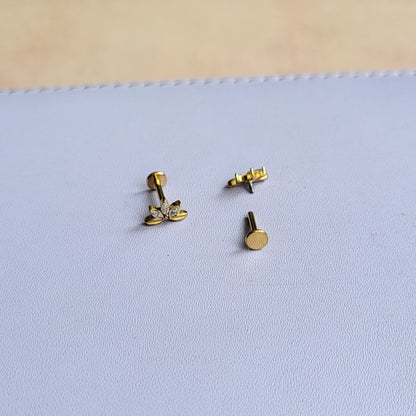 Willow mini studs (flat screwback)